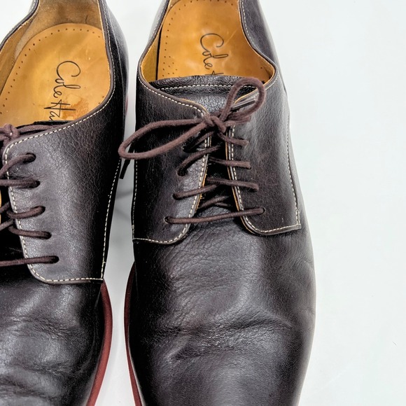 COLE HAAN Mens Brown Leather Dress Shoes Oxford Casual Lace Up 13M - Picture 8 of 13